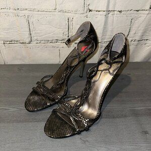 Guess Black Strappy Heels Women's Size 8